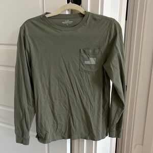 Vineyard Vines Olive Long Sleeve Tee